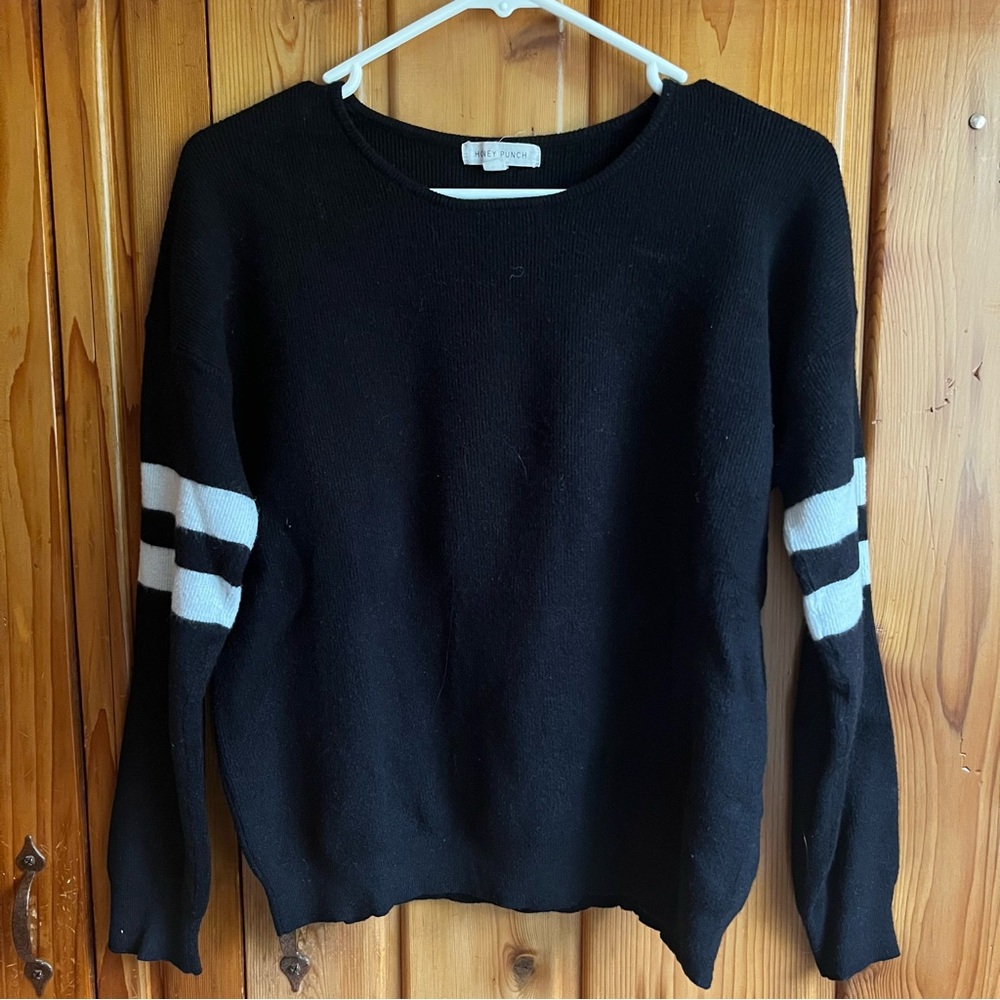 $5 with bundle! Black and White Varsity Sweater